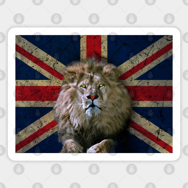 Union Jack With Barbary Lion Magnet by TWOintoA